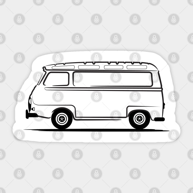 Renault Estafette Black Sticker by PauHanaDesign